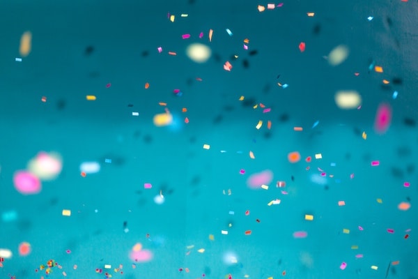 Colorful confetti celebration